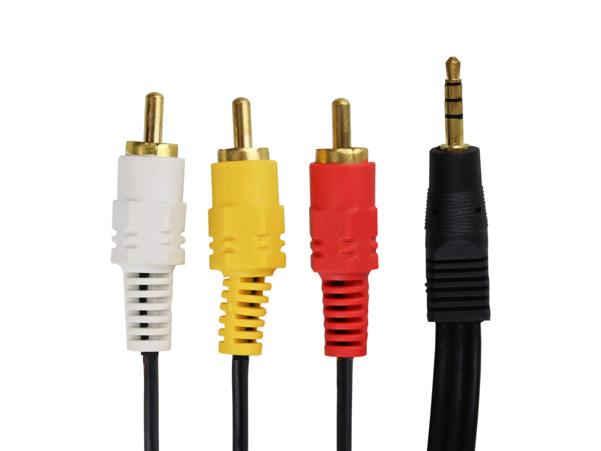Cable de Audio y Video 3 RCA a 1 AUX (3.5 mm)