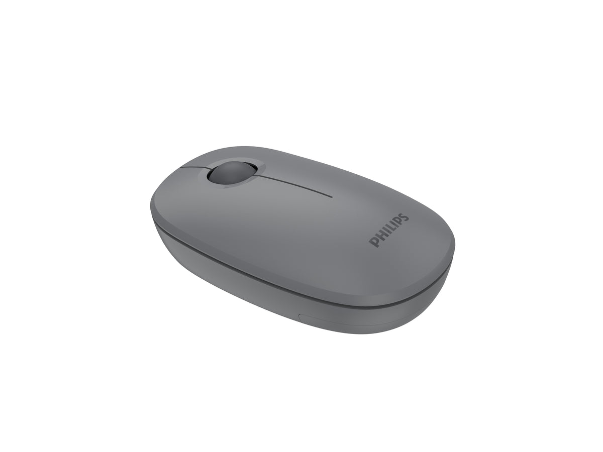 PHILIPS Mouse Inalámbrico SPK7378G/85 - Ergonómico, Ratón para Trabajo Remoto Conexión USB, 3 Botones, 1600 dpi, Diseño Compacto, Compatible con PC, Laptop, Computadora
