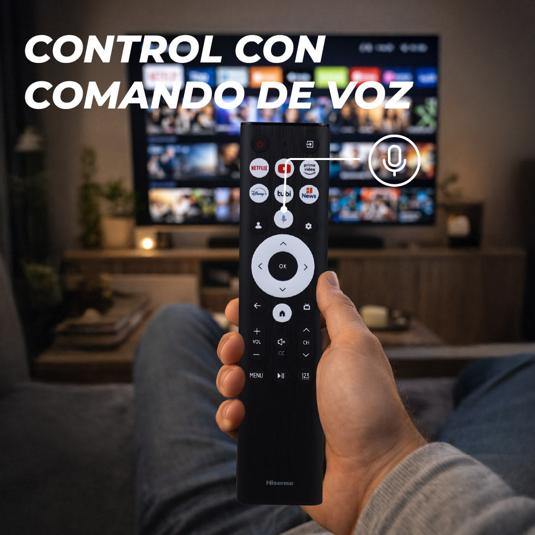 Control Remoto Hisense ERF6B80HL Original | Google TV con Control por Voz | Series A7 y U8