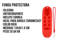 Funda de Silicón Para Google Chrome - Rojo