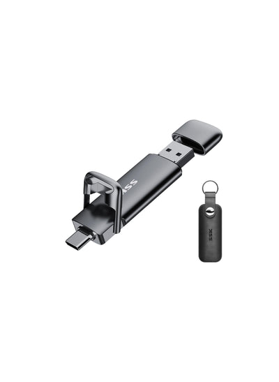 SSK Unidad USB de 1 TB, SSD externo, Fast 550 MB/s 2 en 1 Dual-Drive tipo C+ A USB3.2 Gen2 de estado sólido