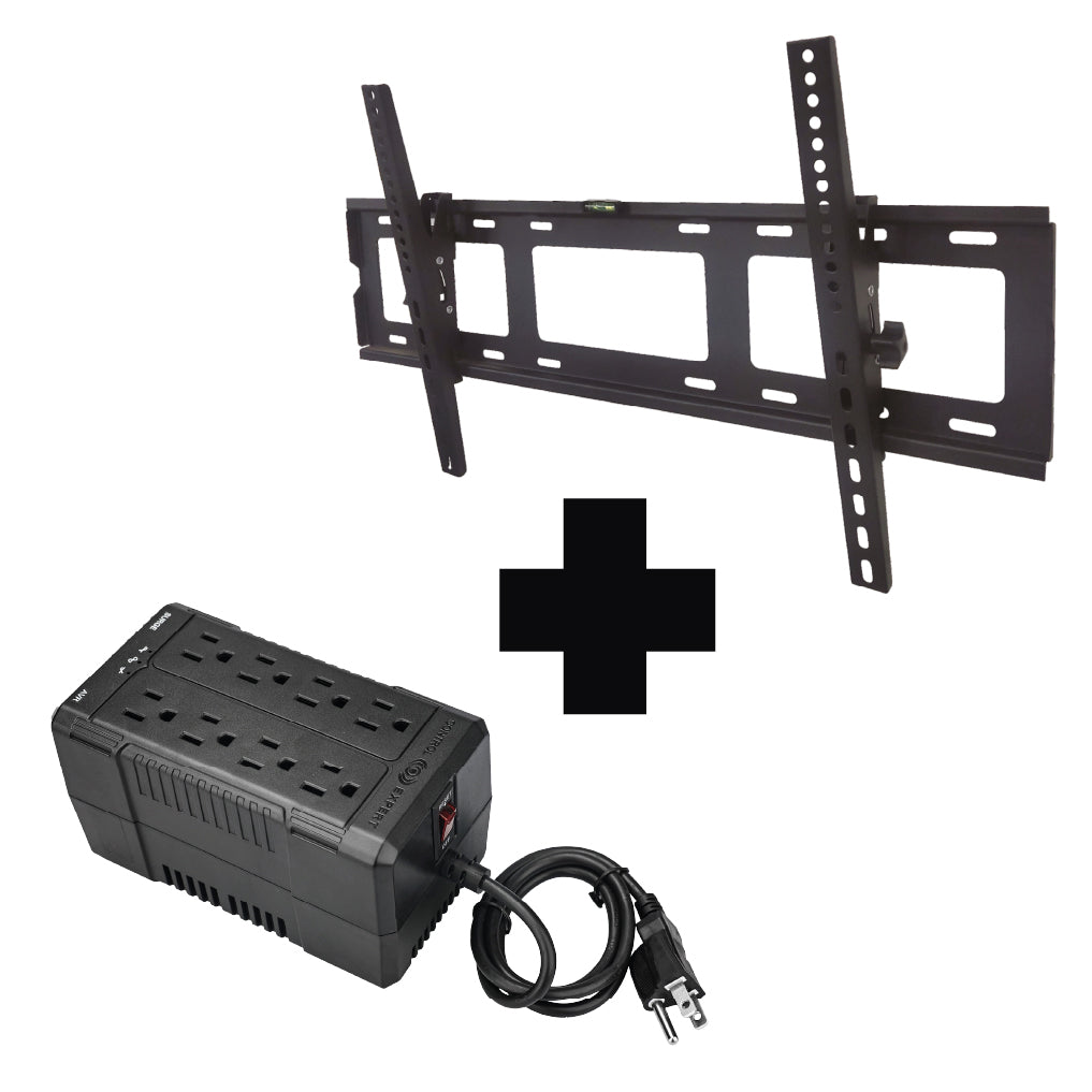 Kit soporte fijo para pantalla de 50-110 mas regulador de 8 conectores 1000VA