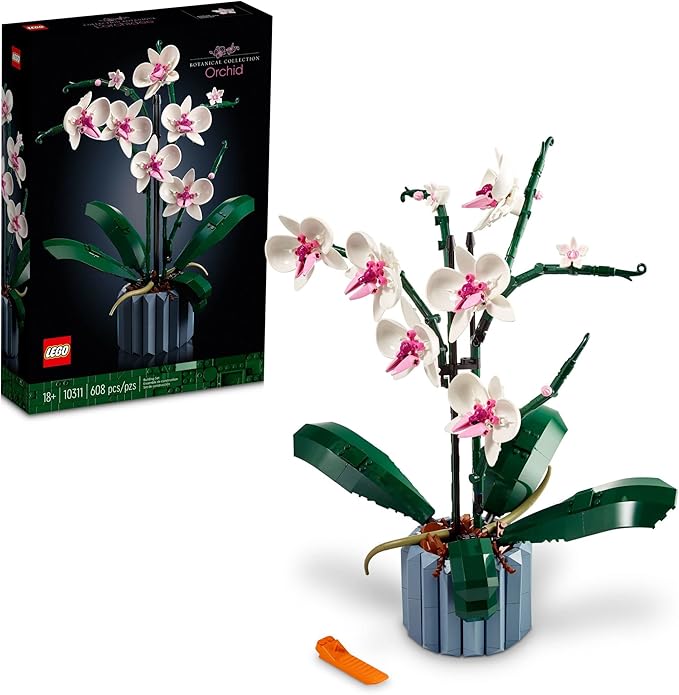 LEGO Botanicals Orquídeas - Model Kit de Construcción para Adultos, Años 18+ - Flores Artificiales Decoración para Hogar y Oficina - Regalos para Mujer y Hombre - 10311