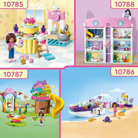 LEGO 10787 Gabby y Casa Mágica Fiesta en el Jardín de Hadas Minette, Juguete con Figuras Más Cabaña en el Árbol, Tobogán y Carro, Regalo para niñas, niños, niños a Partir de 4 años