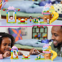 LEGO 10787 Gabby y Casa Mágica Fiesta en el Jardín de Hadas Minette, Juguete con Figuras Más Cabaña en el Árbol, Tobogán y Carro, Regalo para niñas, niños, niños a Partir de 4 años