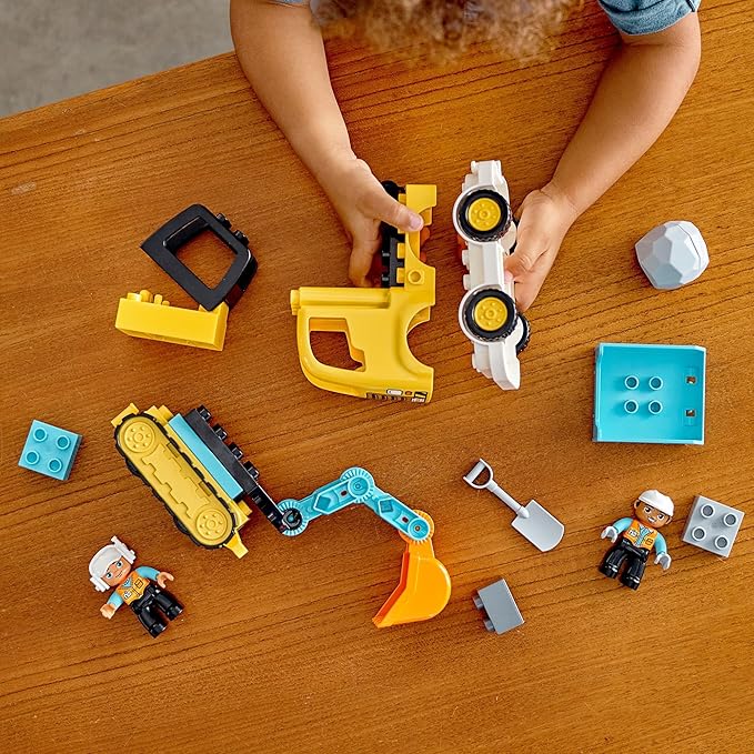 LEGO Juguete de construcción Duplo® Construction 10931 Camión y Excavadora con Orugas (20 Piezas)