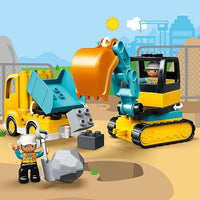 LEGO Juguete de construcción Duplo® Construction 10931 Camión y Excavadora con Orugas (20 Piezas)