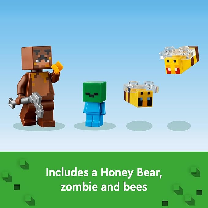 LEGO Set de Juguetes de construccion Minecraft™ 21241 La Cabaña-Abeja 254 Piezas