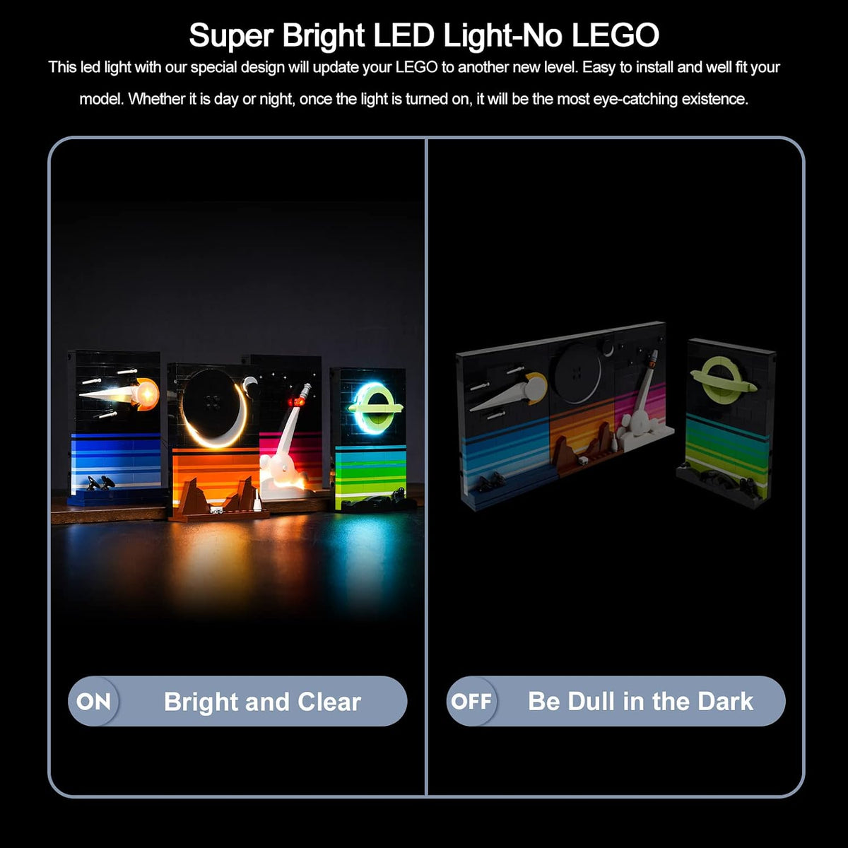 BrickBling Iluminación LED para LEGO Historias de la Era Espacial, kit de luz creativa compatible con LEGO 21340 (solo luces, no modelo)