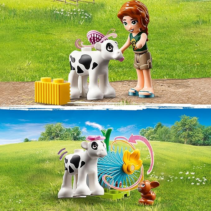 LEGO Friends Autumns 42607 - Juego de 2 figuras de conejito y vaca para niños de 5 años