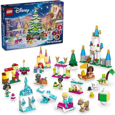 LEGO | Disney Calendario de Adviento 2024 Juguete construible con 5 micropersonajes, Divertido Set de construcción navideño, Regalo para niñas y niños de 5 años en adelante