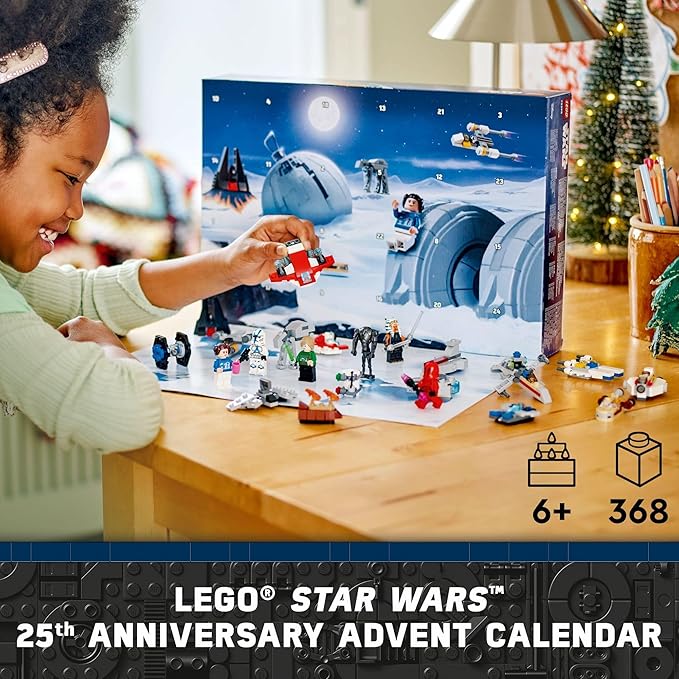 LEGO Star Wars Calendario de Adviento 2024 18 minimodelos de Juguete coleccionables, 6 Personajes, Idea de Regalo prenavideño para niños, niñas y Fans de 6 años en adelante 75395