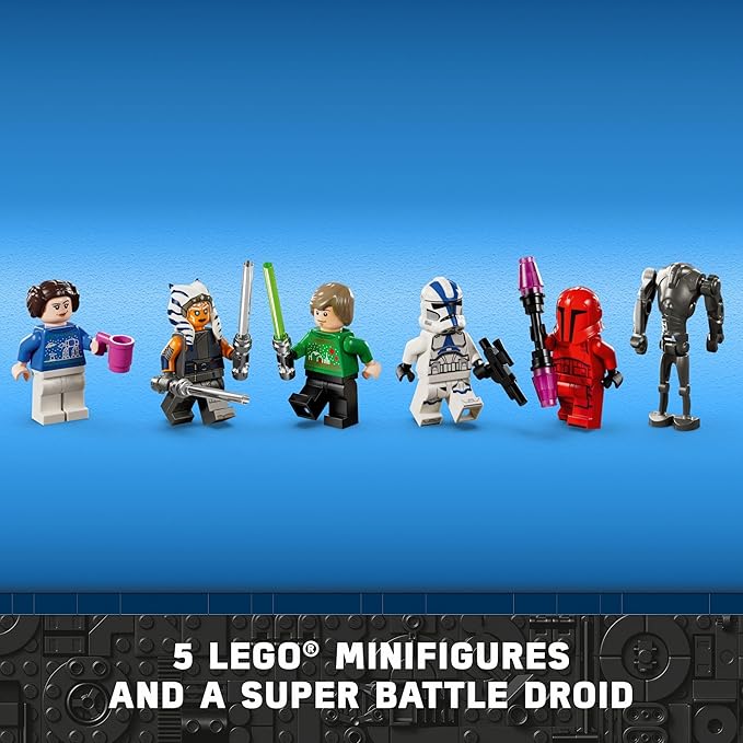 LEGO Star Wars Calendario de Adviento 2024 18 minimodelos de Juguete coleccionables, 6 Personajes, Idea de Regalo prenavideño para niños, niñas y Fans de 6 años en adelante 75395