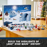 LEGO Star Wars Calendario de Adviento 2024 18 minimodelos de Juguete coleccionables, 6 Personajes, Idea de Regalo prenavideño para niños, niñas y Fans de 6 años en adelante 75395