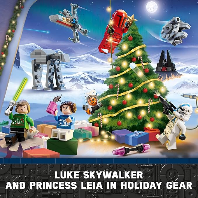 LEGO Star Wars Calendario de Adviento 2024 18 minimodelos de Juguete coleccionables, 6 Personajes, Idea de Regalo prenavideño para niños, niñas y Fans de 6 años en adelante 75395