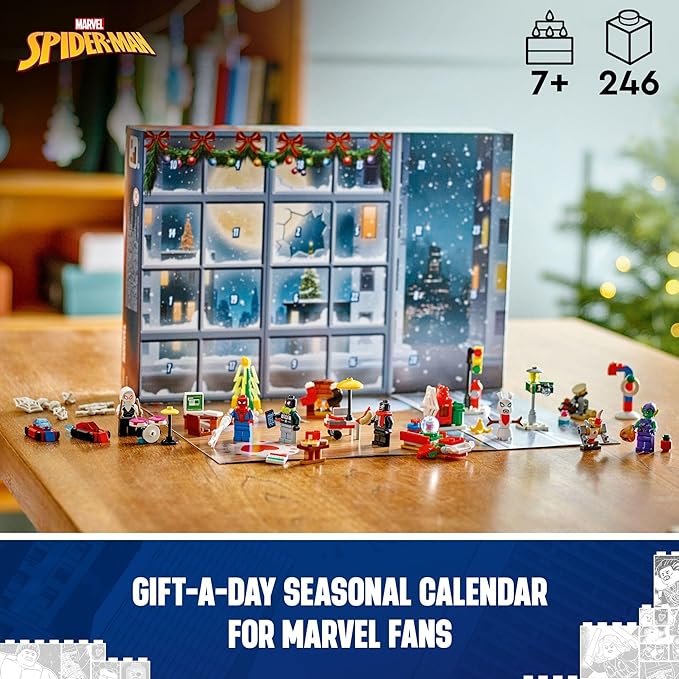 LEGO Marvel Calendario de Adviento 2024 Spider-Man Regalo por Las Fiestas para niños y niñas 76293