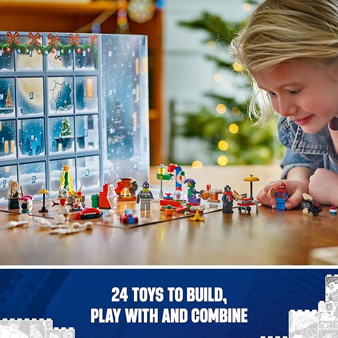LEGO Marvel Calendario de Adviento 2024 Spider-Man Regalo por Las Fiestas para niños y niñas 76293