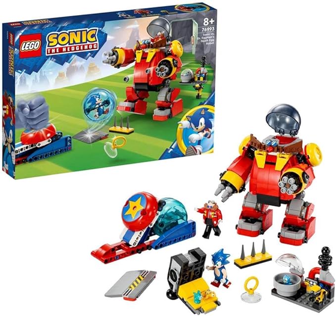 LEGO Sonic The Hedgehog Sonic vs. Dr. Eggmans eirobot Speelgoed voor Kinderen pone Sonics Snelheidsbol en 6 figuren, Rollenspel Regalo voor Jongens en Meisjes Vanaf 8 Jaar 76993