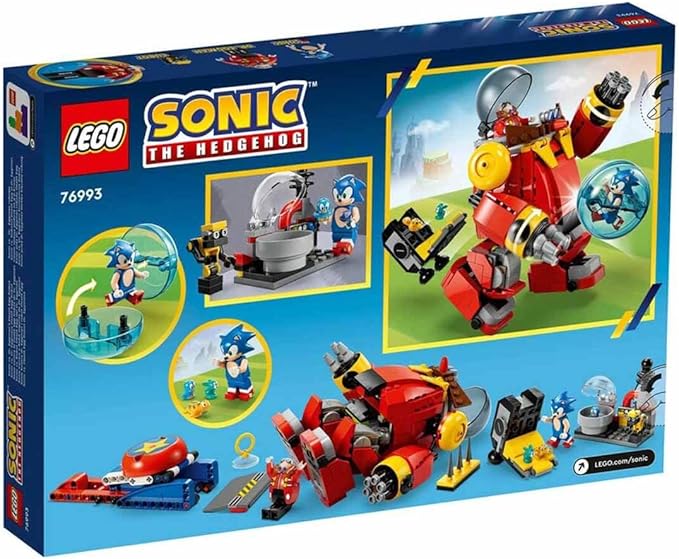 LEGO Sonic The Hedgehog Sonic vs. Dr. Eggmans eirobot Speelgoed voor Kinderen pone Sonics Snelheidsbol en 6 figuren, Rollenspel Regalo voor Jongens en Meisjes Vanaf 8 Jaar 76993