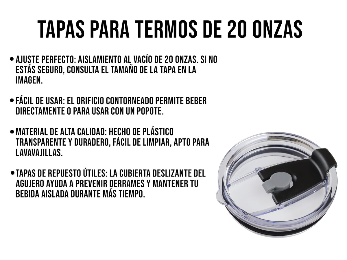 Tapa Hermética Anti Derrames 20 oz