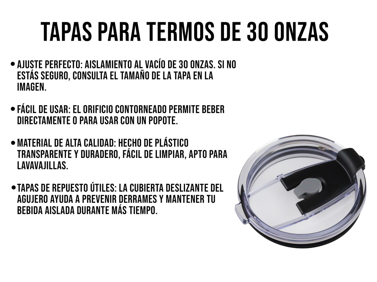 Tapa Hermética Anti Derrames 30 oz