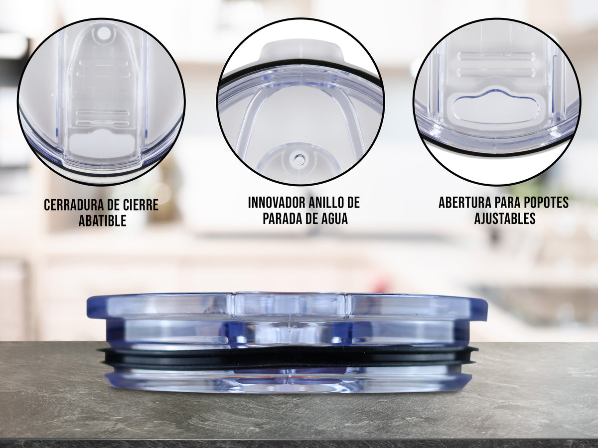 Tapa Transparente de Acrílico Antiderrames 20 oz