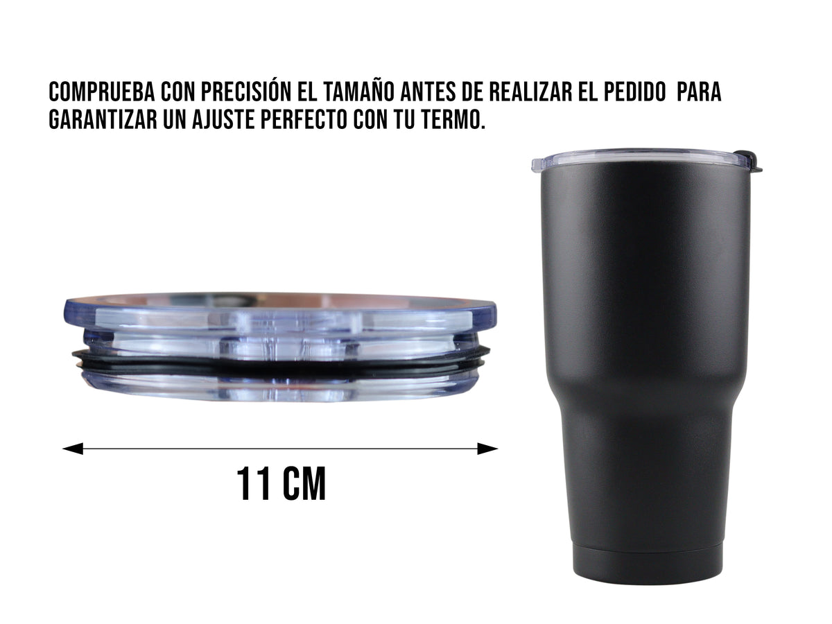 Tapa Transparente de Acrílico Antiderrames 30 oz