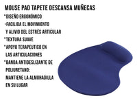 Mousepad Tapete Ergonómico Paraomputadora - Azul