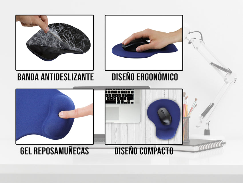 Mousepad Tapete Ergonómico Paraomputadora - Azul