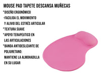 Mousepad Tapete Ergonómico Paraomputadora - Rosa