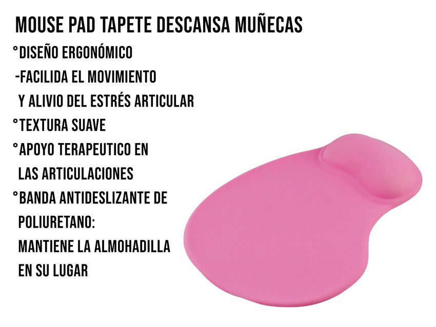 Mousepad Tapete Ergonómico Paraomputadora - Rosa