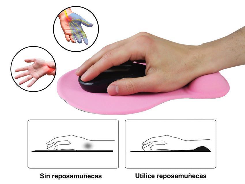 Mousepad Tapete Ergonómico Paraomputadora - Rosa