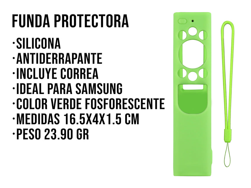 Funda de Silicón Samsung Solar 4k - Verde Fosforescente