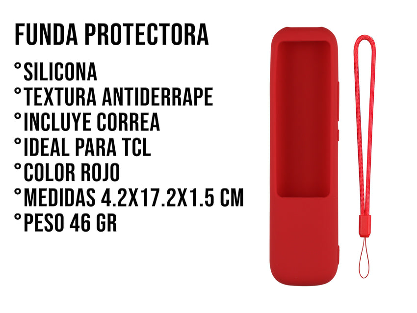 Funda de Silicón Para TCL RC902NF - Rojo