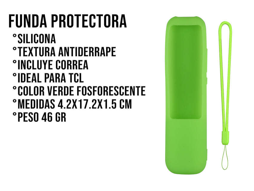 Funda de Silicón Para TCL RC902NF - Verde Fosforescente