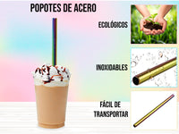 Popote Grueso Acero Inoxidable - Tornasol