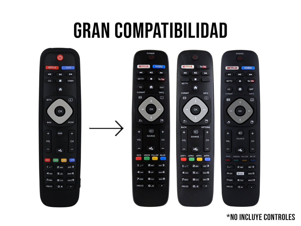 Funda de Silicon Modelos Philips - Negro