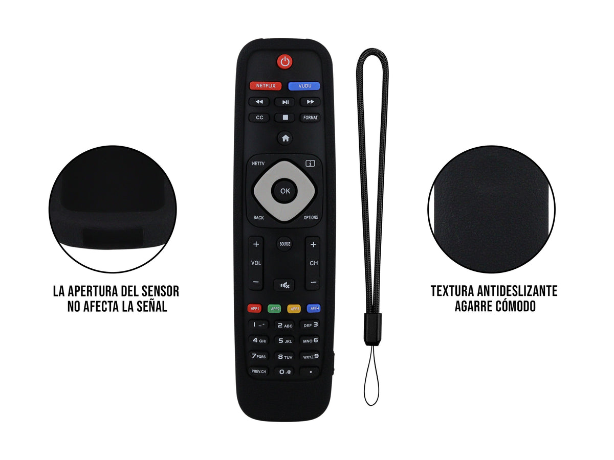 Funda de Silicon Modelos Philips - Negro