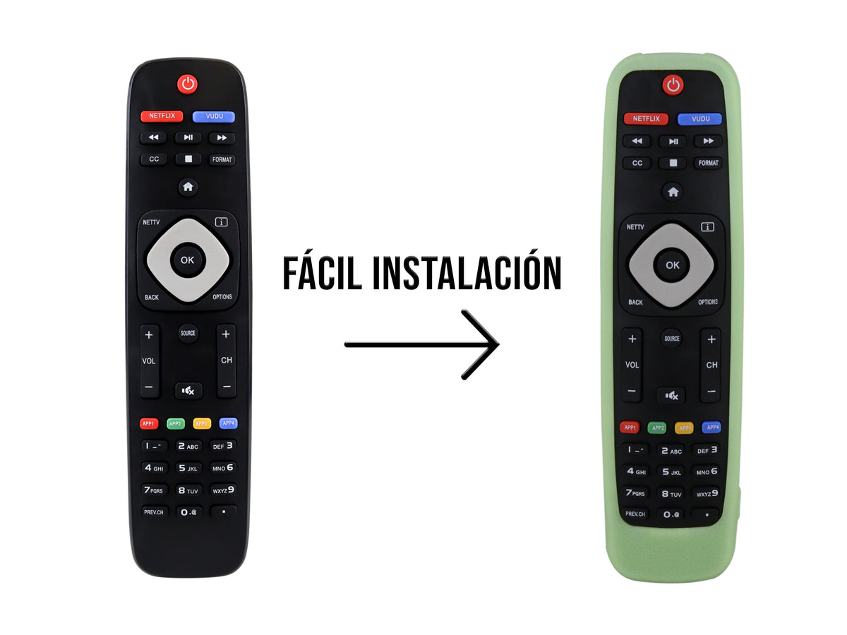 Funda de Silicon Modelos Philips - Verde Fosforescente