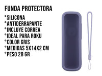 Funda Silicon Universal Roku - Gris