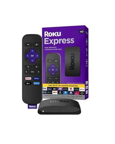 ROKU Express 3960RW: Streaming HD Fácil y Potente, Incluye Cable HDMI,