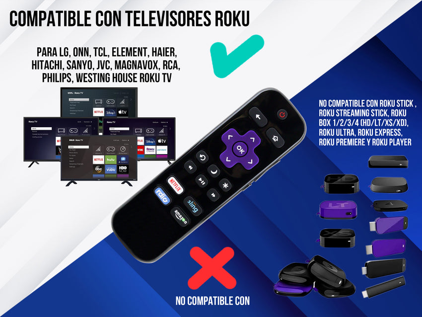 Control para TCL Roku Smart Tv