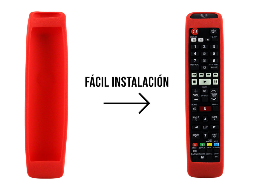 Funda Silicon Modelos Samsung Largos - Rojo