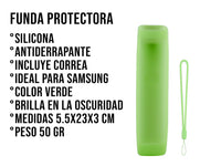 Funda Silicon Modelos Samsung Largos - Verde Fosforescente