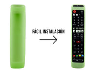 Funda Silicon Modelos Samsung Largos - Verde Fosforescente
