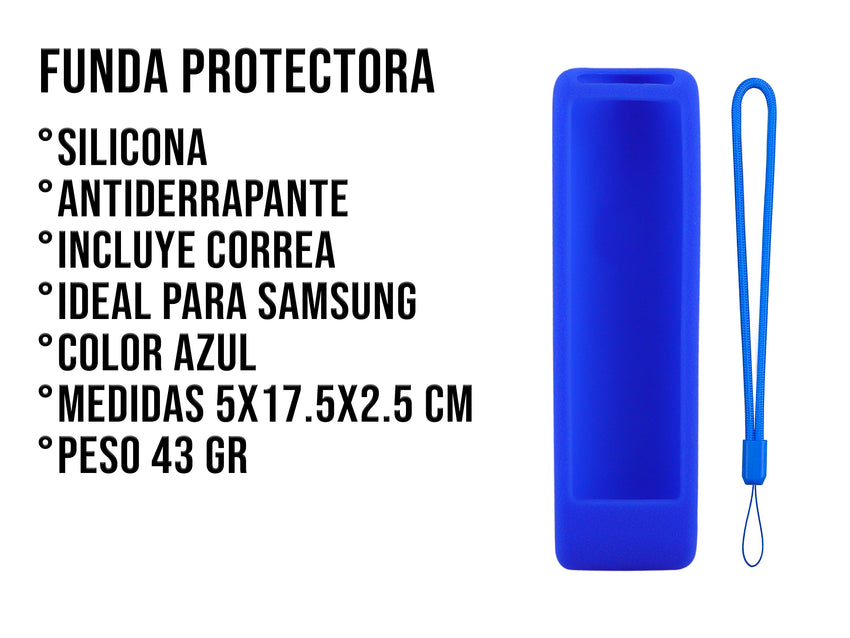 Funda Silicon Modelos Samsung cortos - Azul