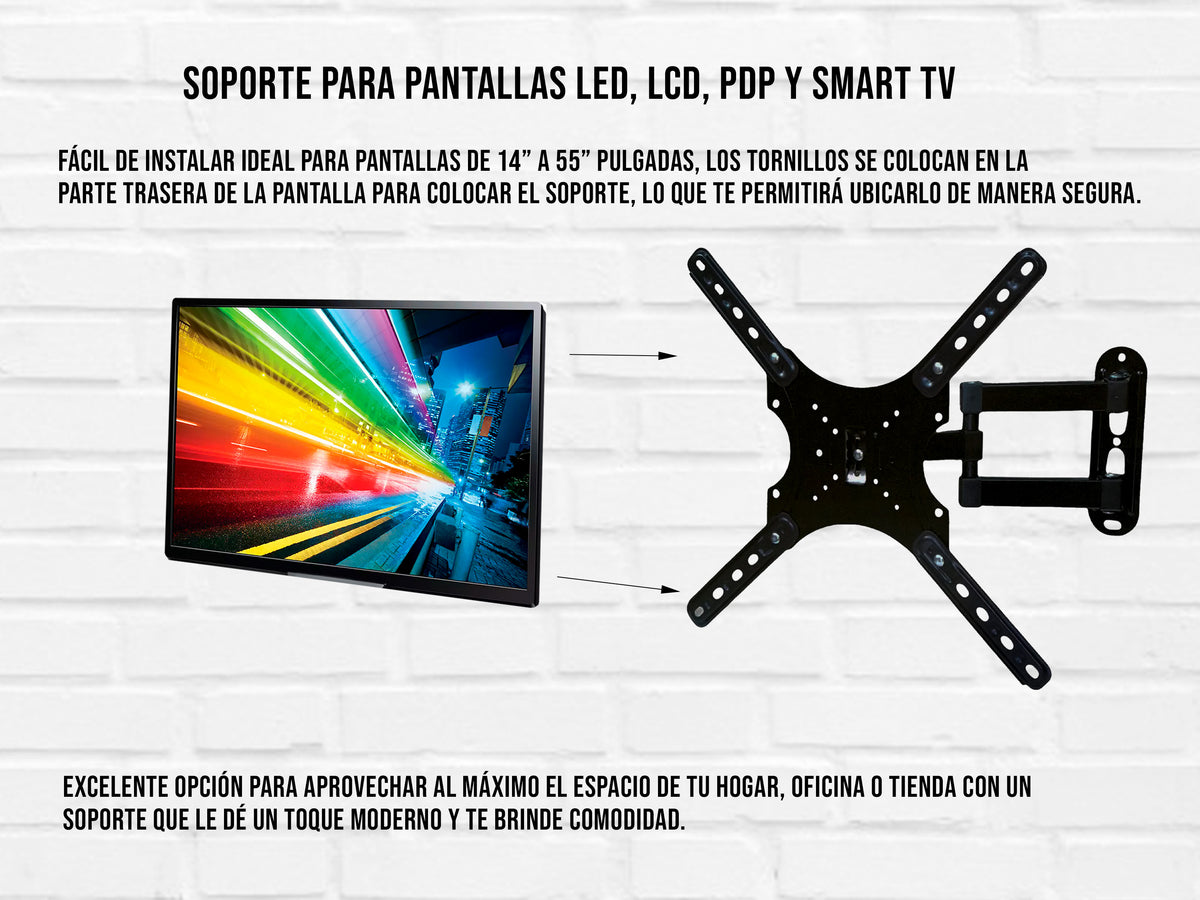 Soporte Articulado para Pantalla de 14
