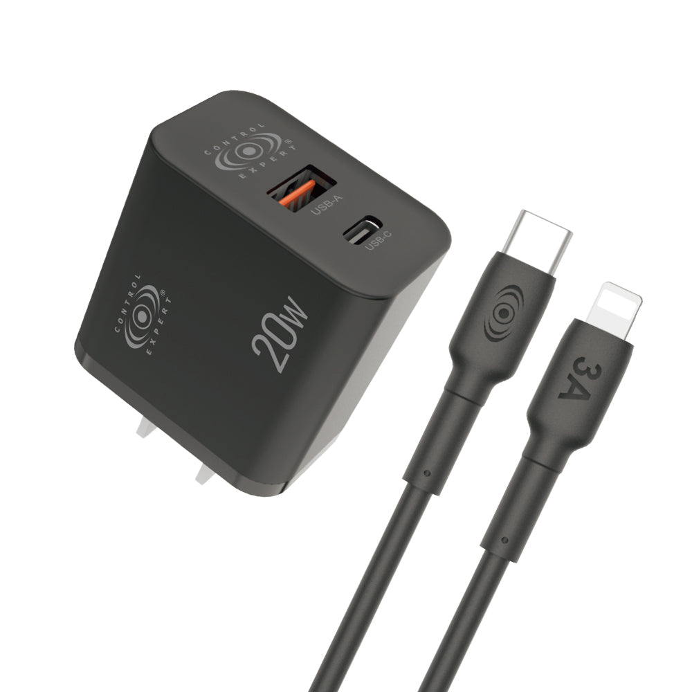 kit de Bocina Tipo Barra con Luz RGB + Cargador USB con Cable iPhone