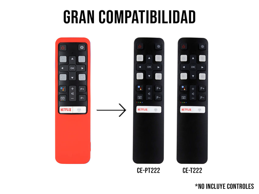 Funda Silicon TCL - Rojo