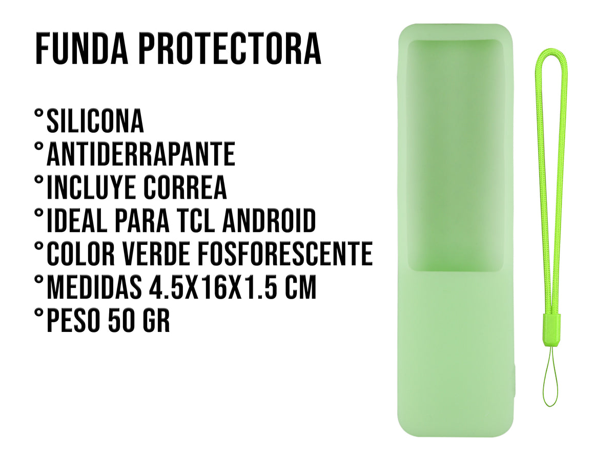 Funda Silicon TCL - Verde Fosforescente